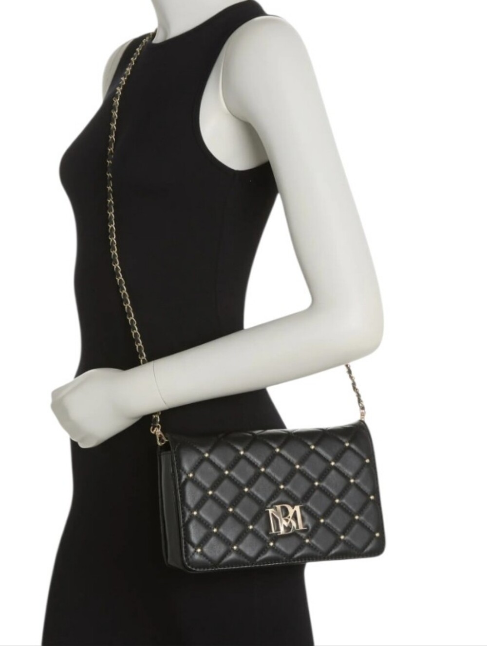 Badgley Mischka Studded Quilted Crossbody Bag
